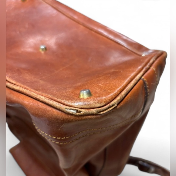 Vintage M. Rossetti Genuine Brown Leather Shoulder Bag - Picture 15 of 16